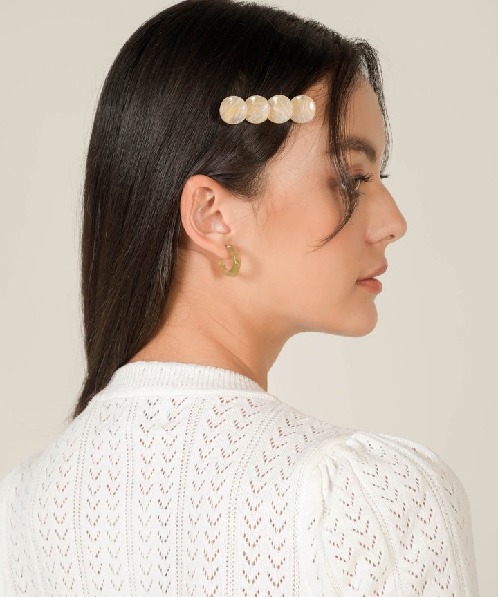 Quip Mini Hoop Earrings - Pear Green