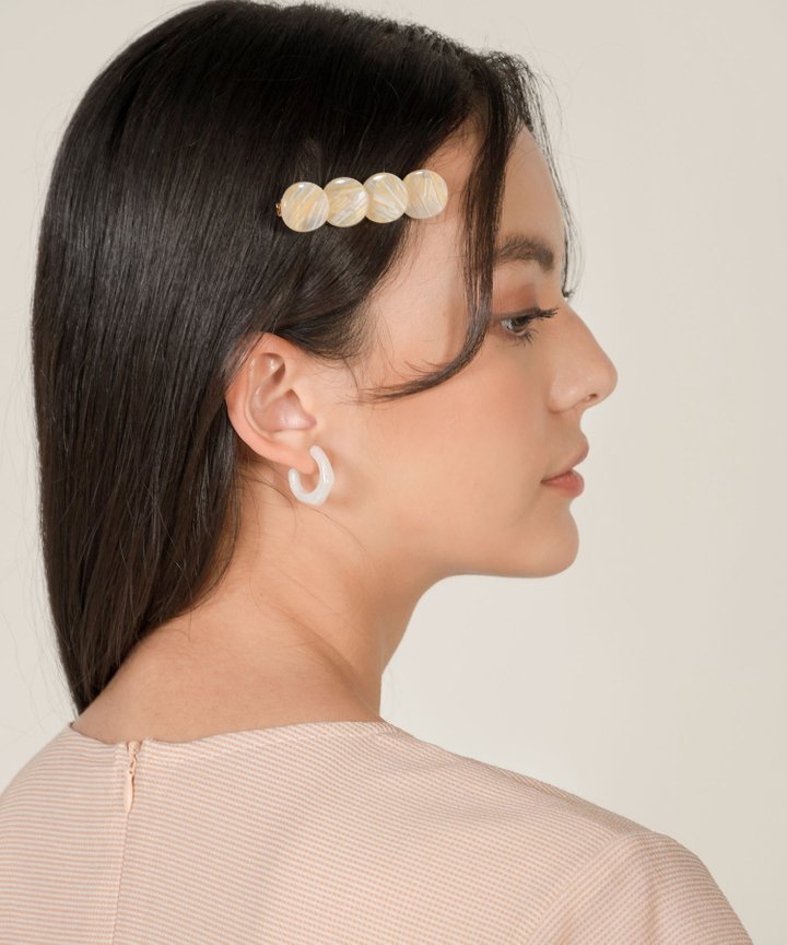 Quip Mini Hoop Earrings - White