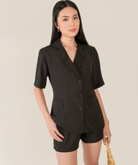 Cruise Button Front Blazer in Black Women's Clothing Online