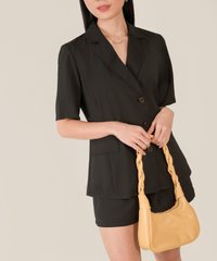 Cruise Button Front Blazer in Black Women's Outerwear Online