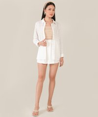 felix flare shorts in white women's online blogshop