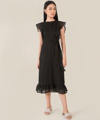 hart-flutter-sleeve-midi-dress-black-2