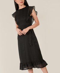 hart-flutter-sleeve-midi-dress-black-4