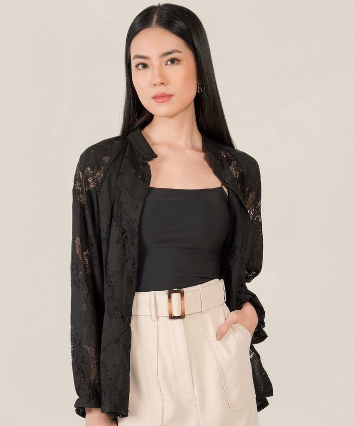 Bellamy Lace Blouse - Black