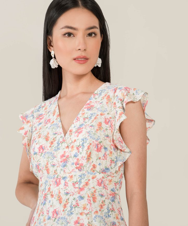 By Anthropologie V-Neck Flutter Hem Top  Anthropologie Singapore - Women's  Clothing, Accessories & Home