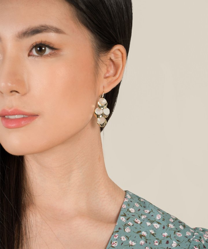 Cyprus Cluster Disc Earrings