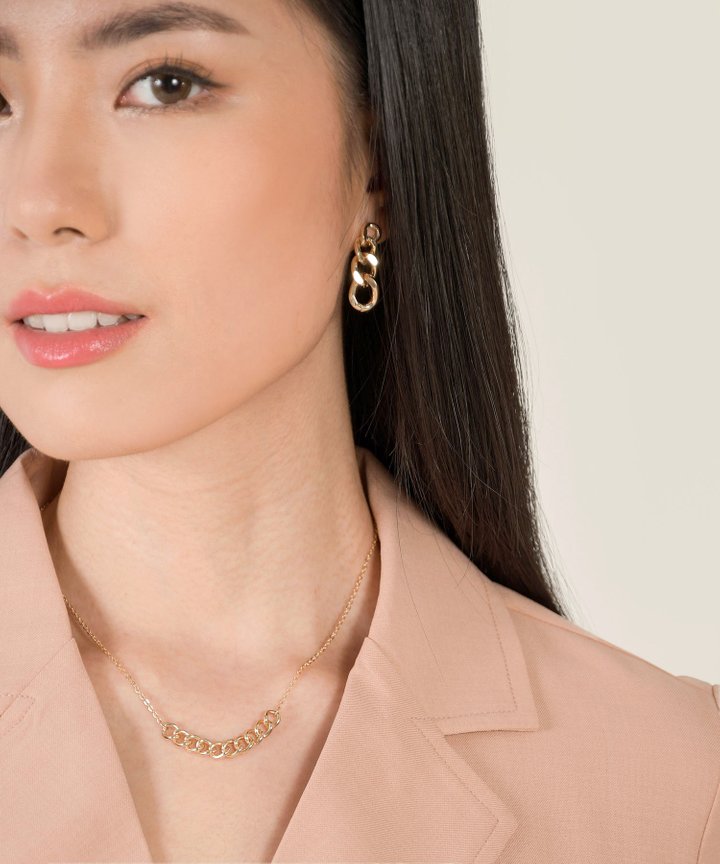 Link Earrings - Gold