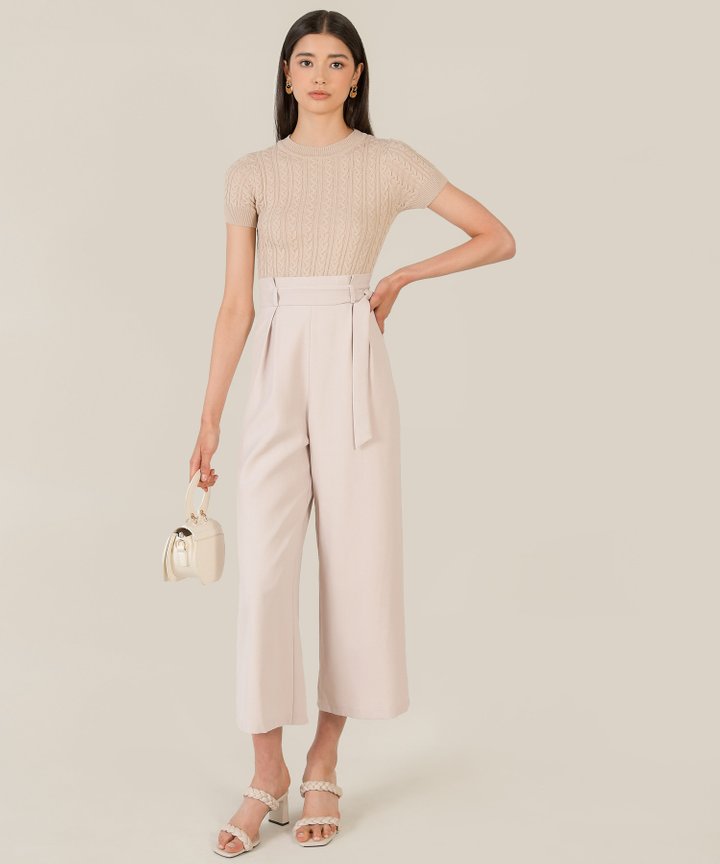 Liv Wide Leg Pants - Oat