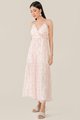hvv atelier allons floral ruffle maxi dress in pink