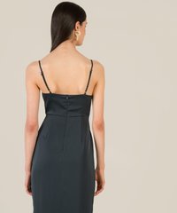 dolce cowl neck women's online midi dress back view