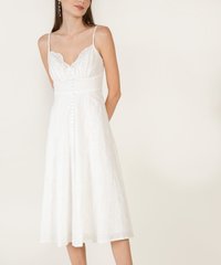 HVV Atelier Osuna Broderie Women's Online fashion blogshop Midaxi Dress in White