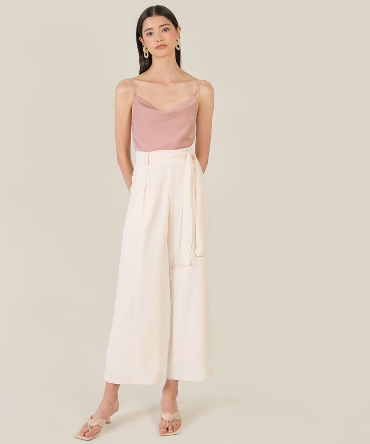 Temperley Wide-Leg Trousers - Cream (Restock)