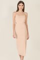 Althea Women's Cut Out Midi Dress in Rose Quartz online fashion