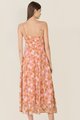 Aveline Printed Ruched Women's Midaxi Dress back view