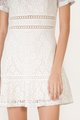 Cirlene Open Back Women's Lace Dress in White Close up view