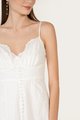 HVV Atelier Osuna Broderie Women's Online Midaxi Dress in White close up view