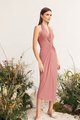 Nila Twist Front Women's Halter Dress in Mauve Online Clothing