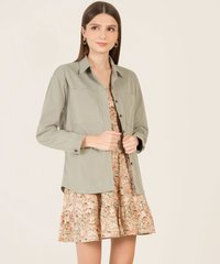 Domino Oversized Outerwear in Green Women's Clothing Online
