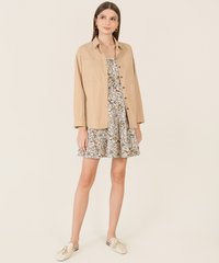 Domino Oversized Outerwear in Tan Fashion Online Store