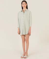 Halle Dotty Women's Oversized Shirtdress in Sage online clothing shopping