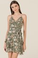 Parisse Paisley Overlay Dress in Green Women's Clothing Online