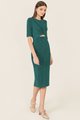Solene Gathered Cutout Midi Dress in Green Singapore Blogshop Online