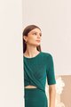 Solene Gathered Cutout Midi Dress in Green Online Women's Fashion