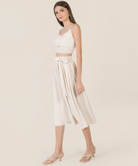 Bellise Midi Skirt in Cream Women's Clothing Online