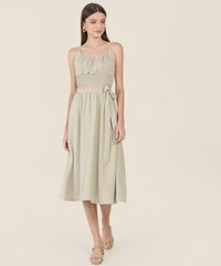 Bellise Midi Skirt in Green Women's Clothing Online