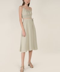 Bellise Midi Skirt in Green Women's Bottoms Online