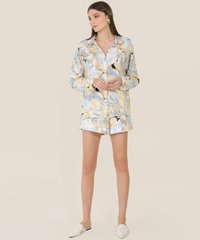 Massimo Floral Abstract Shirt in Yellow Fashion Online Store
