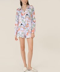 Massimo Floral Abstract Shirt in Purple Fashion Online Store