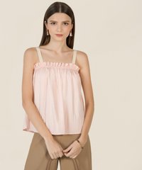 Vanille Gathered Tent Top in Rosewater Women's Tops Online