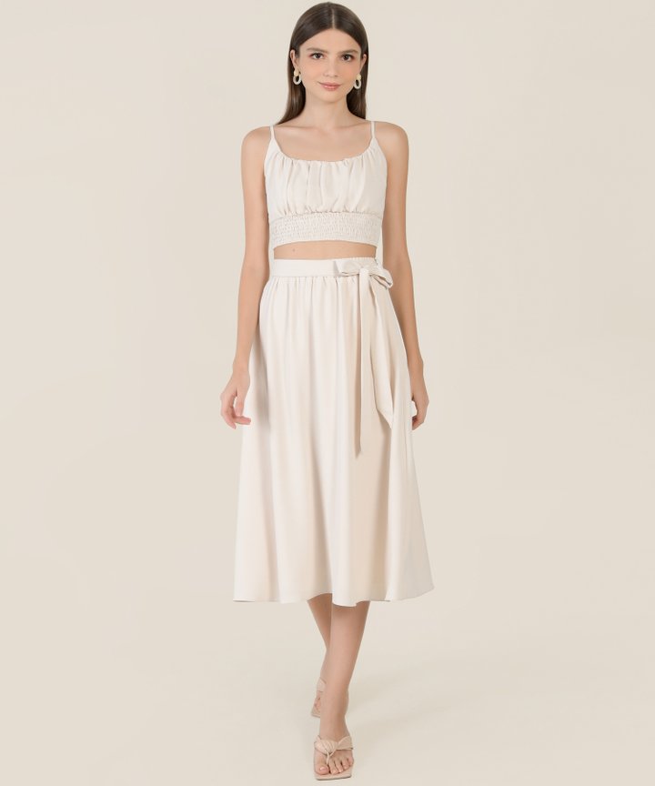 Bellise Midi Skirt - Cream