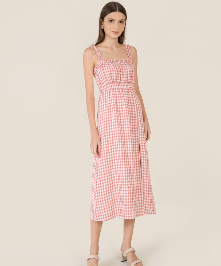 Gingham check sale dress