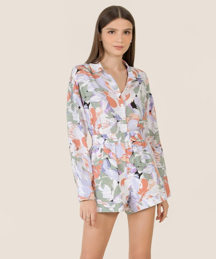 Massimo Floral Abstract Shirt - Sunset