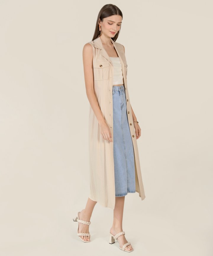 Union Denim Midi Skirt