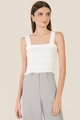 Aimery Shirred Top in White Women's Clothing Online