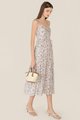 Cherie Floral Twist Front Maxi Dress in Ivory Online Women's Fashion