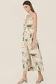 Flores Printed Wide Leg Jumpsuit in Ivory Fashion Online Store