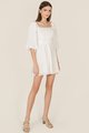 Iman Ruched Pouf Sleeve Dress in White Women's Dresses Online