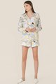 Massimo Floral Abstract Shirt in Yellow Fashion Online Store