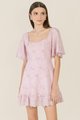 Suri Embroidered A-Line Dress in Purple Women's Clothing Online