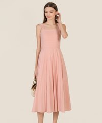 Captive Embroidered Midi Dress in Pink Casual Women's Wear