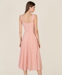 Captive Embroidered Midi Dress in Pink Women's Apparel Online