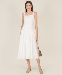 Captive Embroidered Midi Dress in White Fashion Online Store