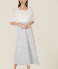 Charlotte Broderie Top in White Women's Clothing Online