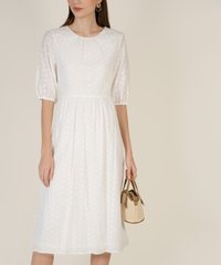 River Broderie Midi Dress in White Blogshop Singapore Online