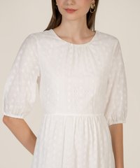 River Broderie Midi Dress in White Office Wear Women Online