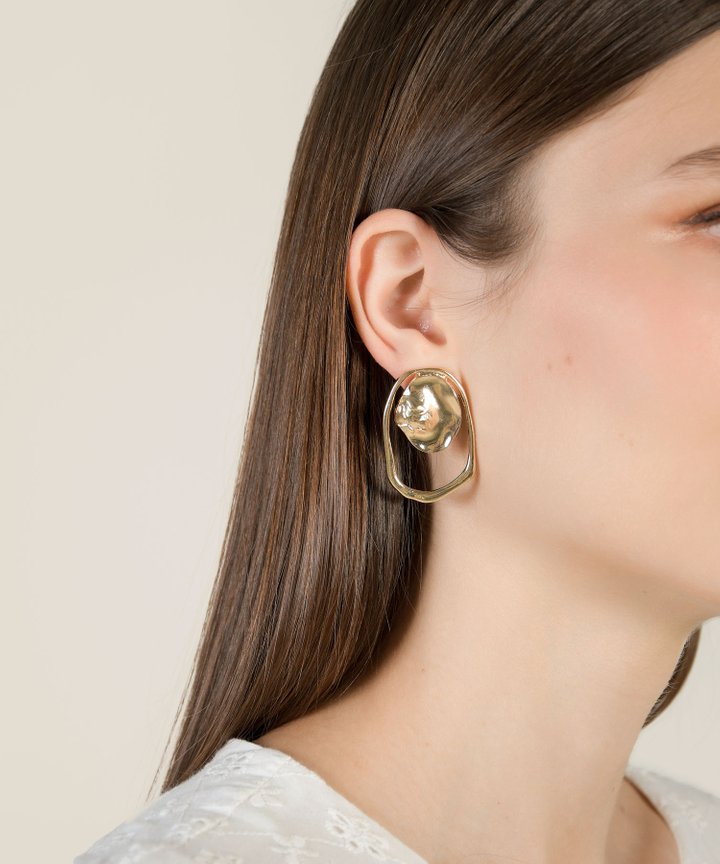 Ime Gold Statement Earrings